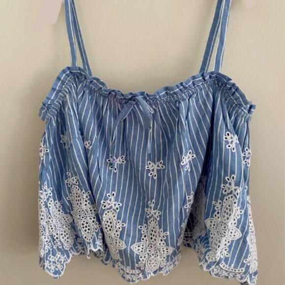 Brand New Maeve Eyelet Babydoll Tank Top - Picture 8 of 11